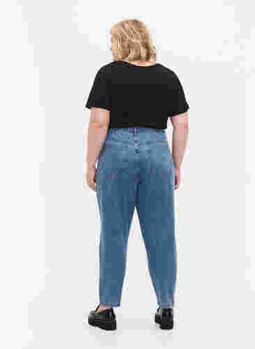 Cropped Gemma jeans met hoge taille, Light blue denim, Model image number 1