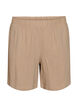 High-waisted mousseline katoen shorts, Beige, Packshot image number 0