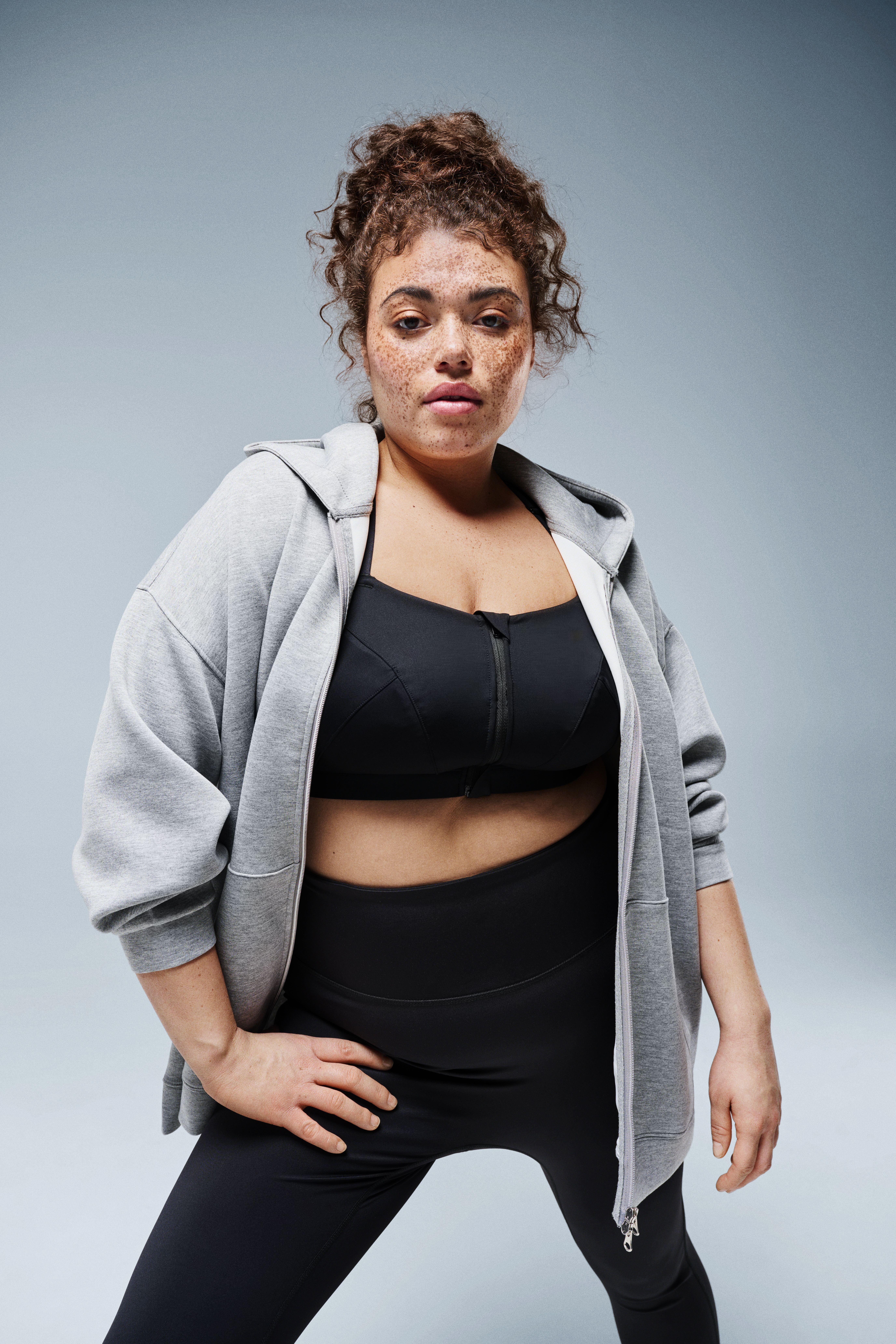 Zizzi Sportieve look met hoodie, , Model