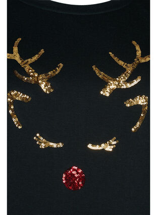 Kersttrui jurk, Black Reindeer, Packshot image number 2