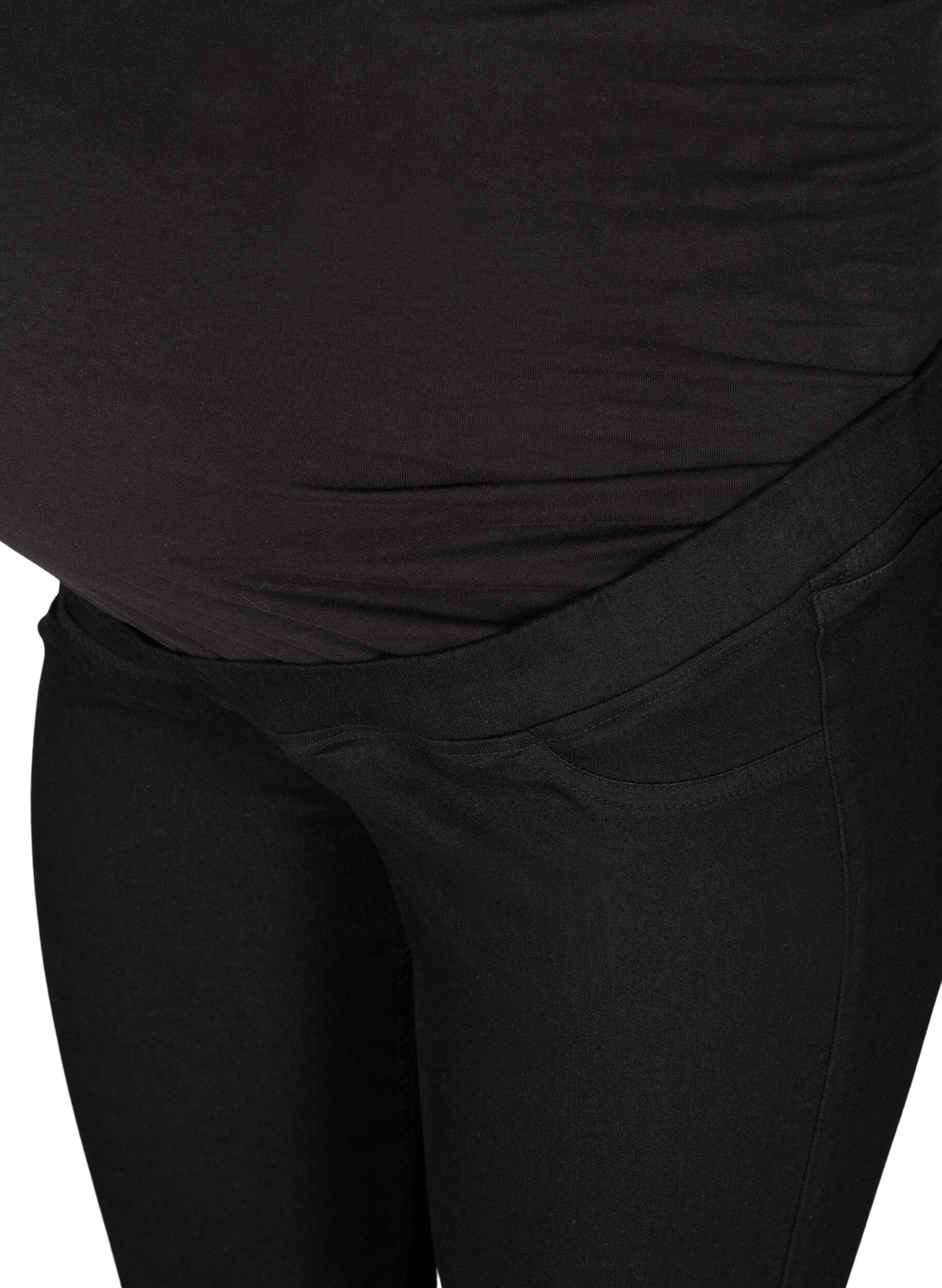 Zizzi Zwangerschapsjegging met achterzakken, Black, Packshot image number 2