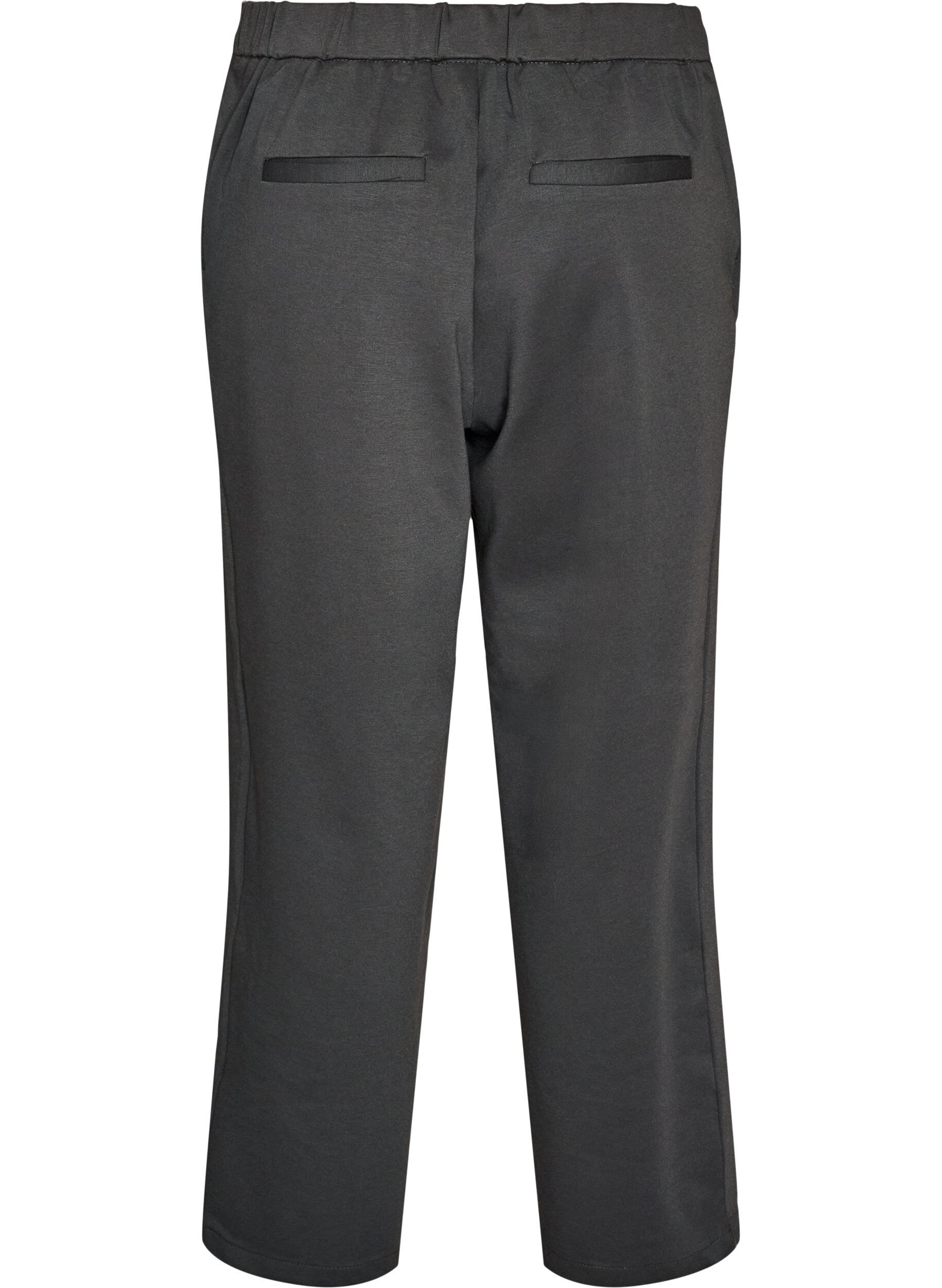 ZizziLosse jerseybroek met hoge taille, Grijs, Packshot image number 1