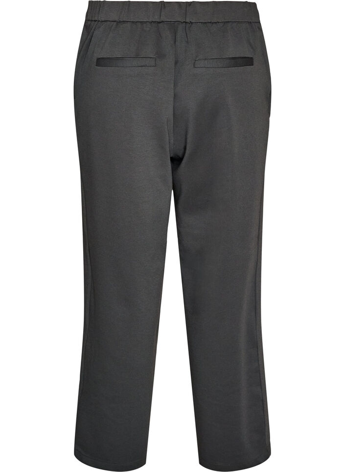 Losse jerseybroek met hoge taille, Grijs, Packshot image number 1