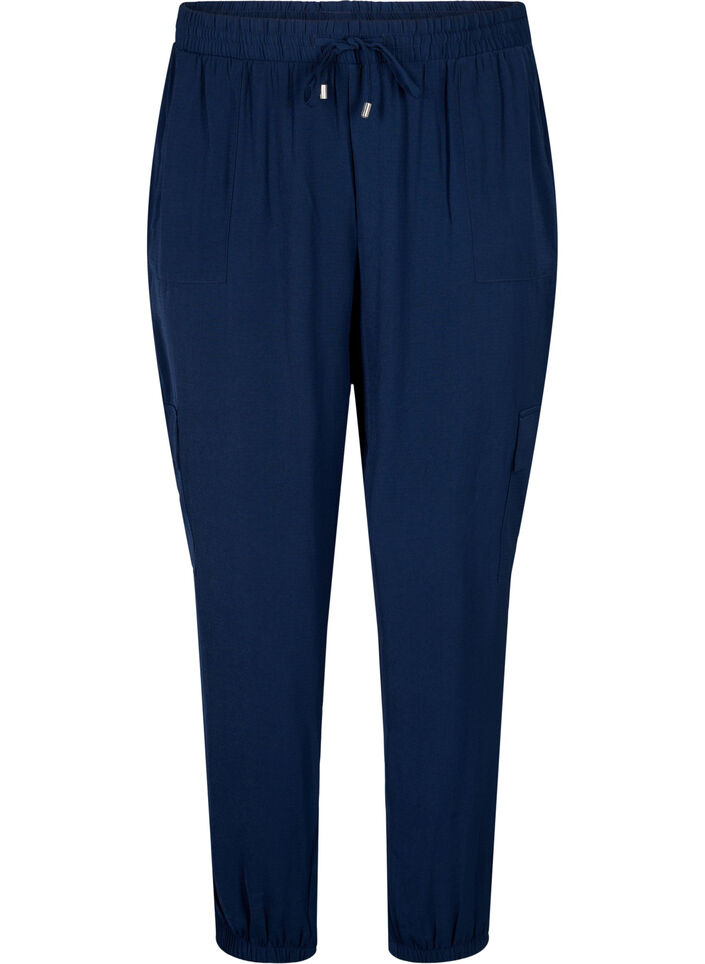 Broek met cargozakken, Navy Blazer, Packshot image number 0