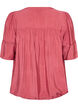Viscose blouse met plooien en balloneffect, Roze, Packshot image number 1