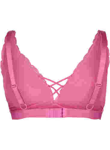 Support the breasts  - Kanten beha met koorddetails, Rose, Packshot image number 1