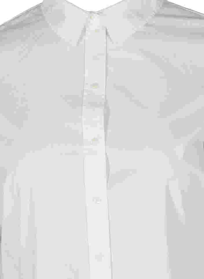 Blouse van biologisch katoen met kraag en knopen, White, Packshot image number 2