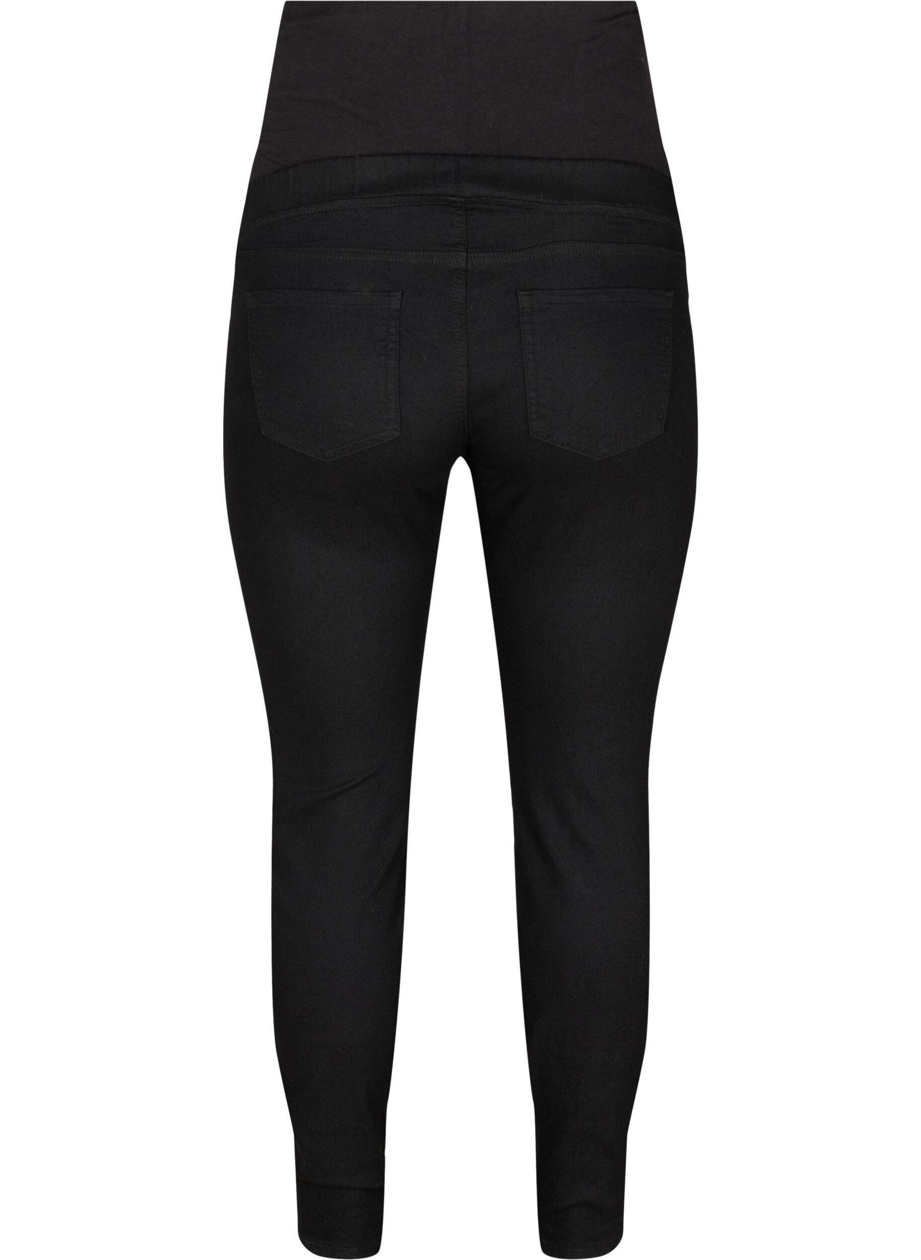 Zizzi Zwangerschapsjegging met achterzakken, Black, Packshot image number 1