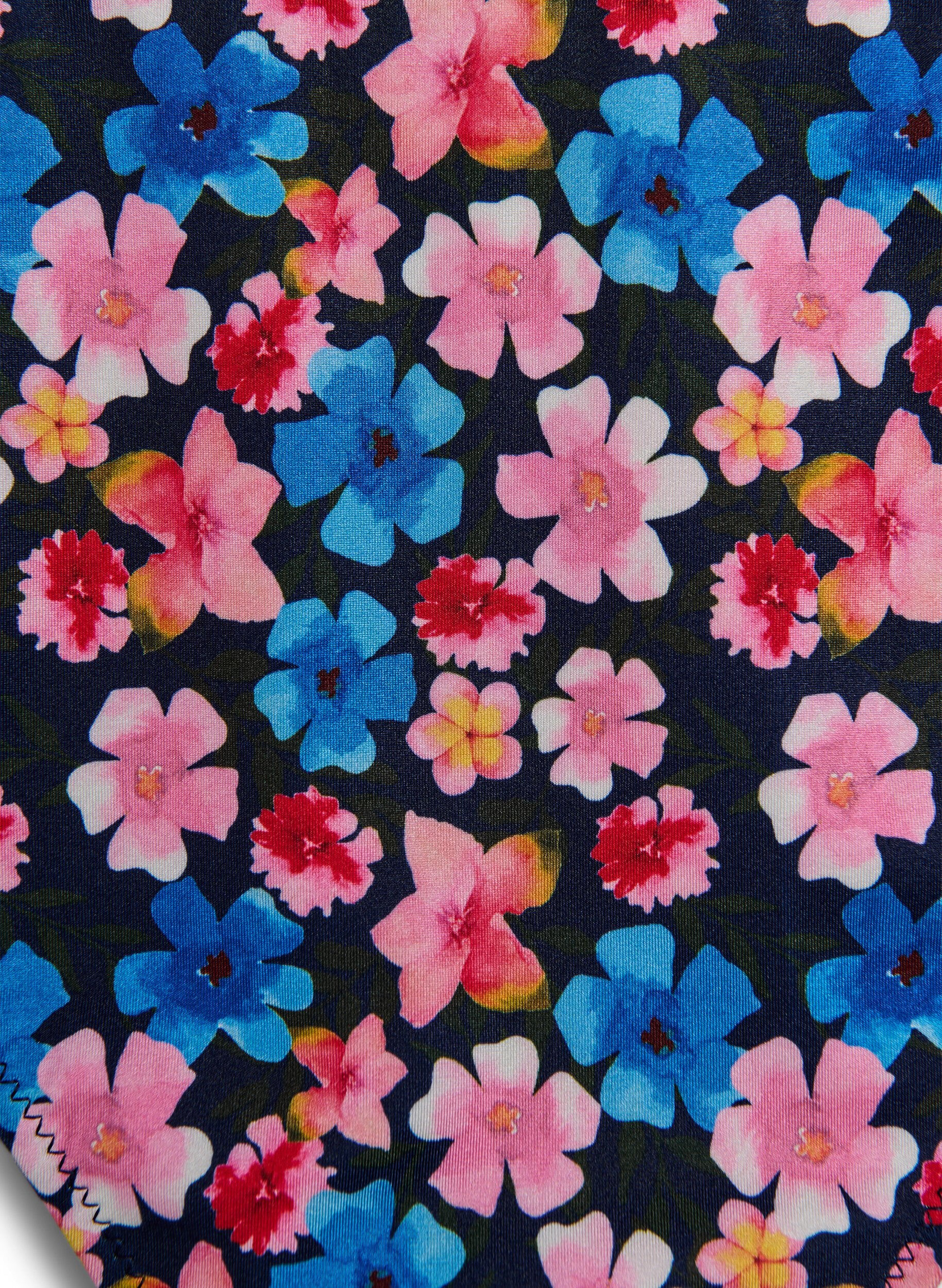 Zizzi Bloemen brazilian bikini broekje, Rood, Packshot image number 2