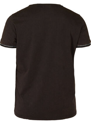 T-shirt net korte mouwen, Black Acid Wash, Packshot image number 1