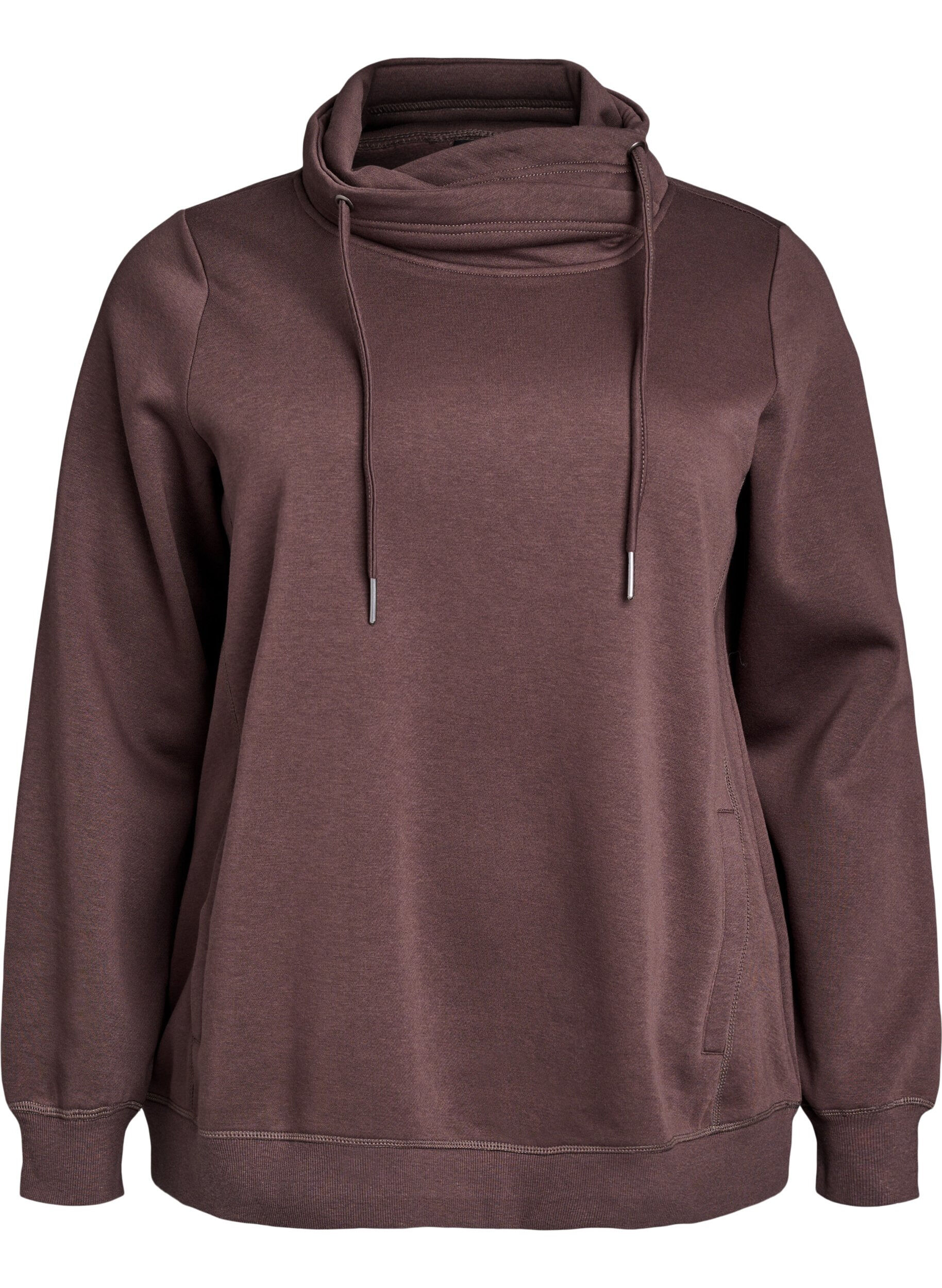 FLASH - Sweatshirt met hoge kraag en zakken