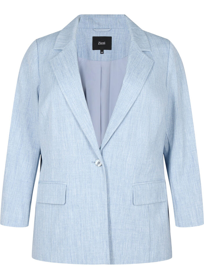 Gemêleerde blazer met knoopsluiting, Infinity , Packshot image number 0