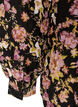 Blouse met bloemenprint en ruchesdetails, Zwart, Packshot image number 3