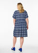 Jurk met patroon en panelen, Blauw, Model image number 2