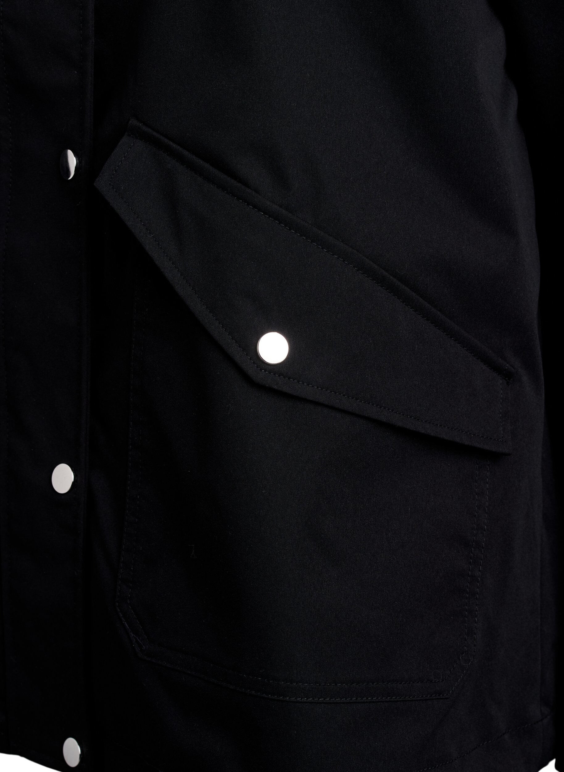 ZizziKorte lentejas met afneembare capuchon, Zwart, Packshot image number 3