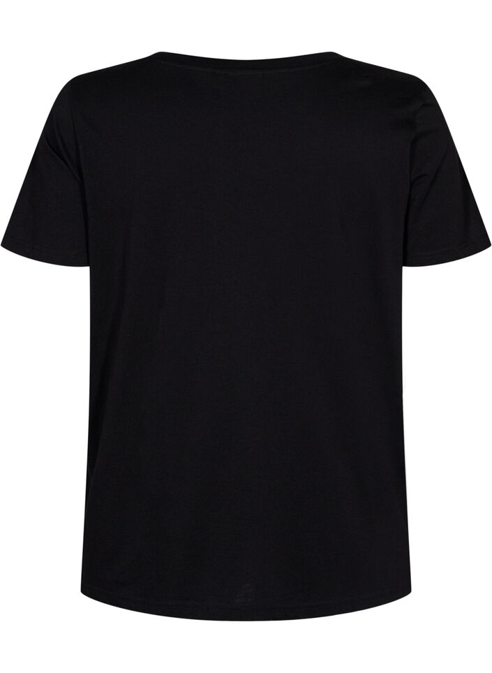 Trainingsshirt met print, Black w. Pink A, Packshot image number 1