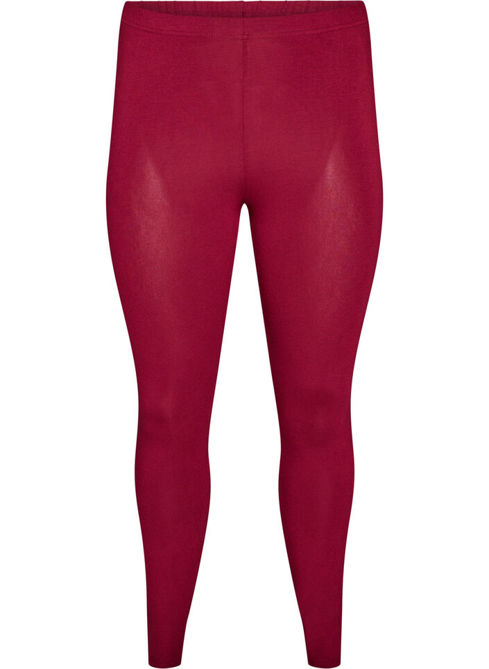 Basic legging in viscose, Rood, Packshot image number 0