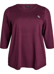 Training blouse met 3/4 mouwen, Rood