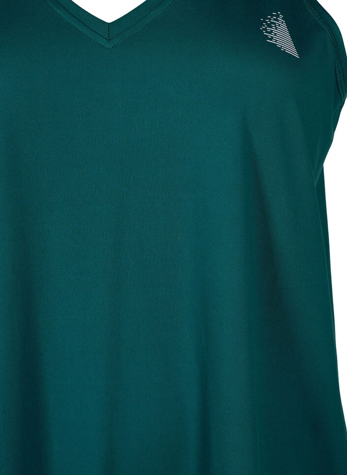 Sporttopje met V-hals, Deep Teal, Packshot image number 2