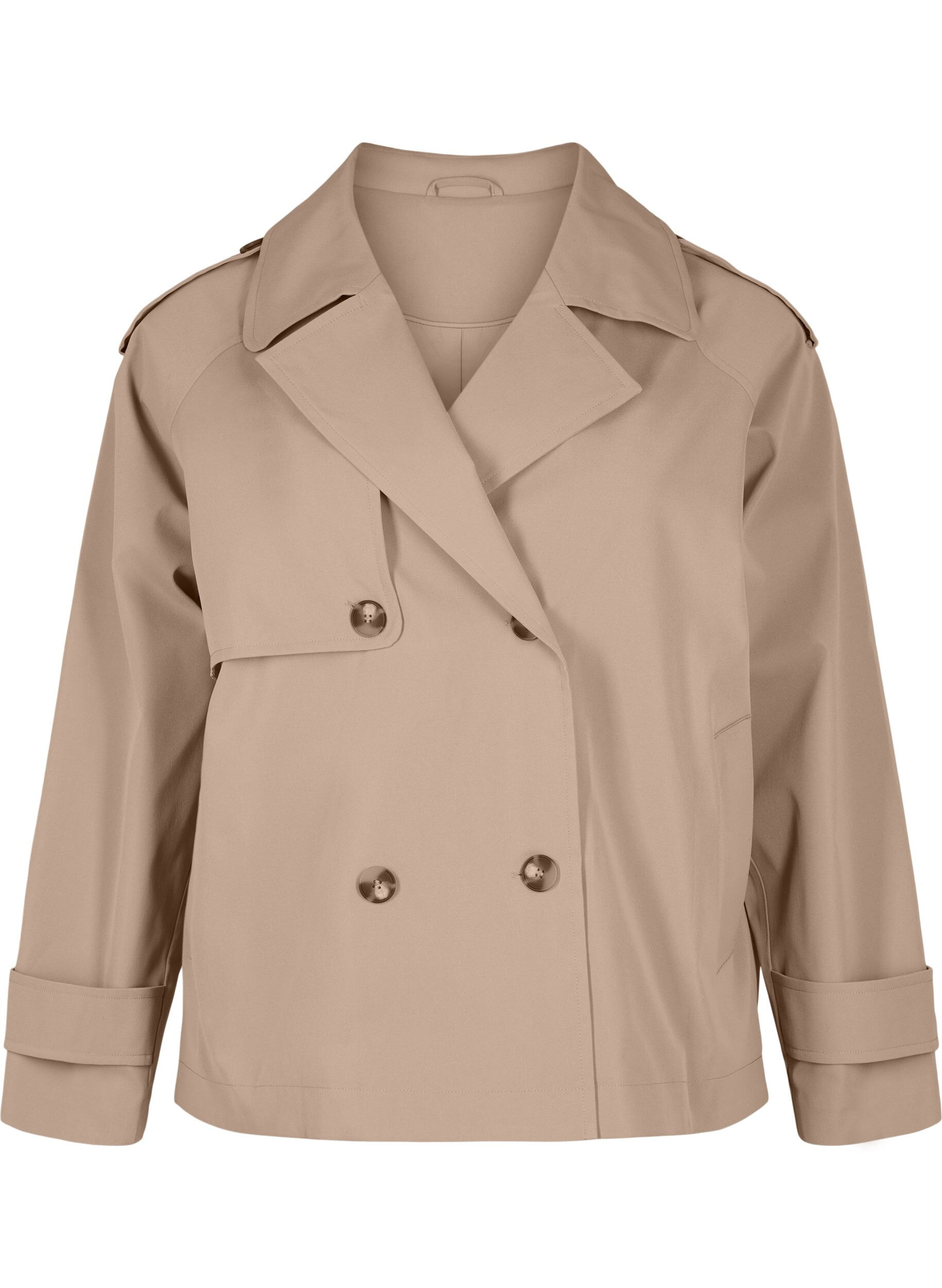Korte trenchcoat met klassieke details