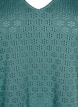 Blouse met V-hals en gaatjespatroon, Sea Pine, Packshot image number 2
