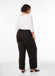 Hoogtailleerde pantalon met rechte pasvorm, Zwart, Model image number 1