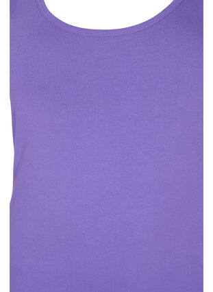 Effen gekleurd basic top in katoen, Ultra Violet, Packshot image number 2