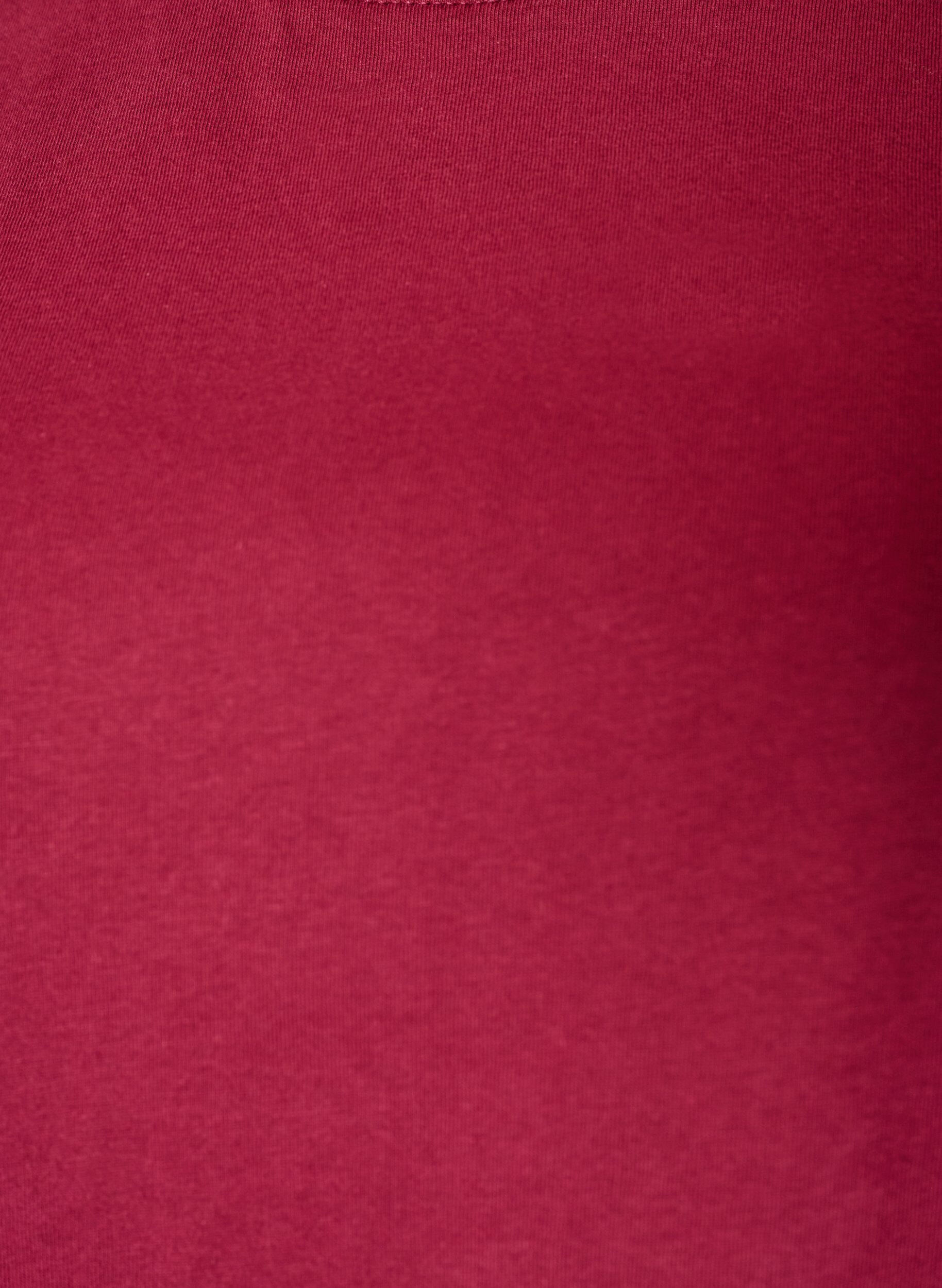 ZizziT-shirt met asymmetrische kanten zoom, Rood, Packshot image number 2