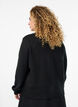 Gebreide cardigan met parelknopen, Zwart, Model image number 2