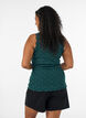 Top met print en kanten rand, Groen, Model image number 2