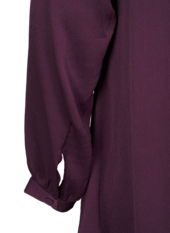 Lange blouse met knopen en lange mouwen, Potent Purple, Packshot image number 3