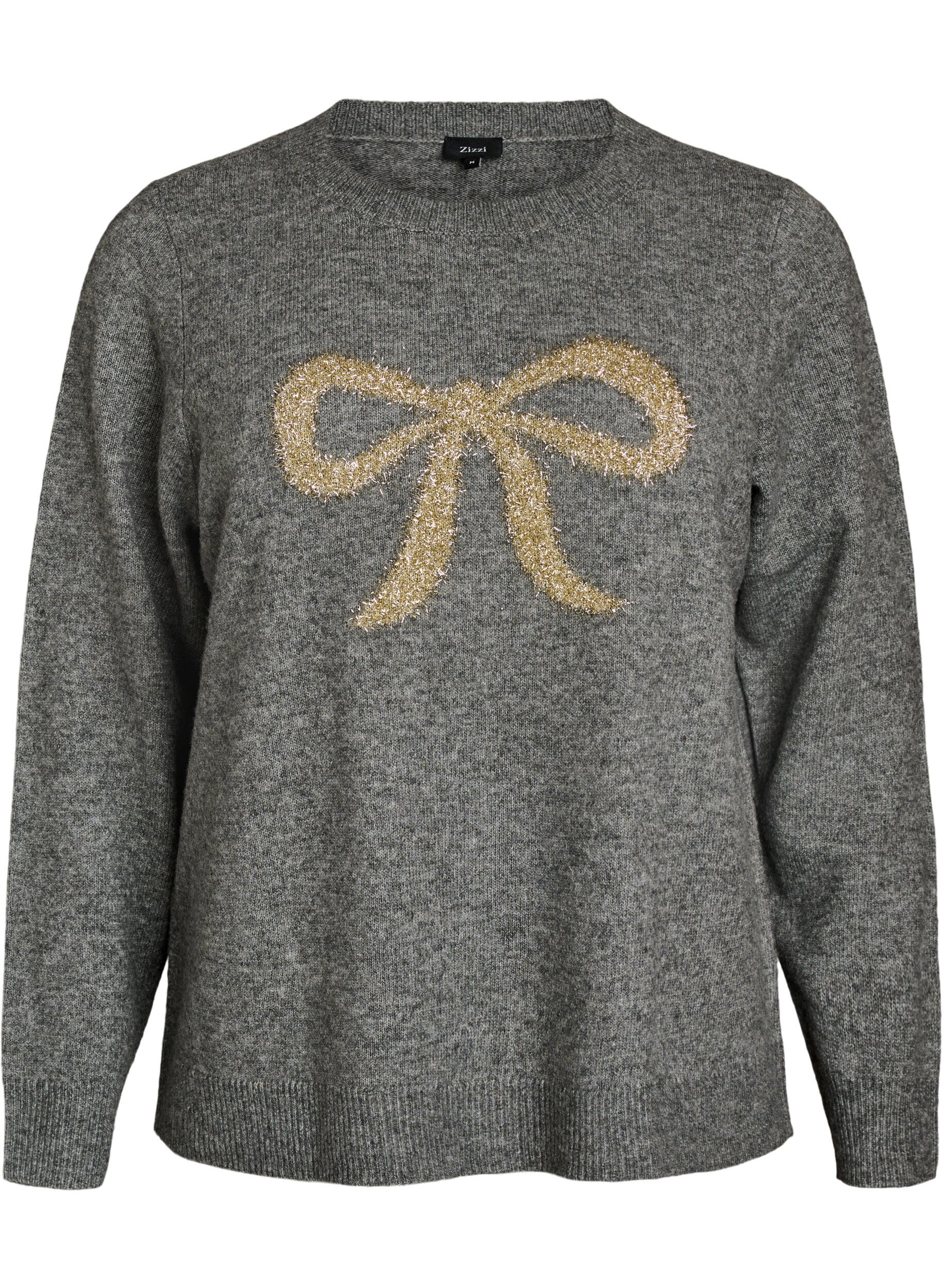 Gebreide jumper met glitterstrik