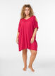 Strandjurk in viscose met schouderdetail, Roze, Model image number 1