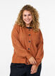 Vest van ribtricot met knopen, Oranje, Model image number 0