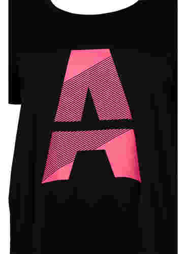 Trainingsshirt met print, Black w. Pink A, Packshot image number 2