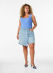 Rib top met vierkante halslijn, Paars, Model image number 1