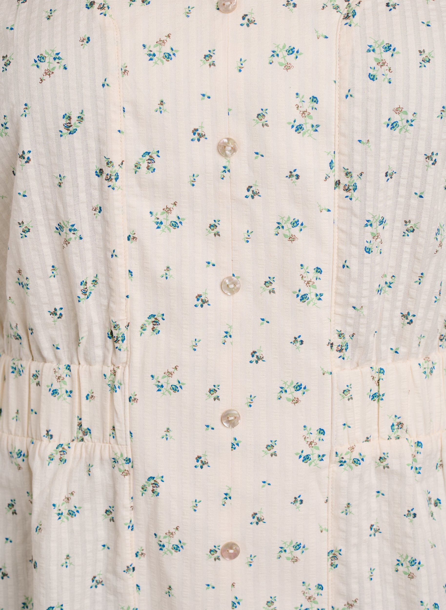 Zizzi Midi-jurk met korte mouwen en een voorsplit, Wit, Packshot image number 2