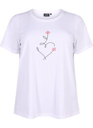 FLASH - T-shirt met motief, Bright White Heart