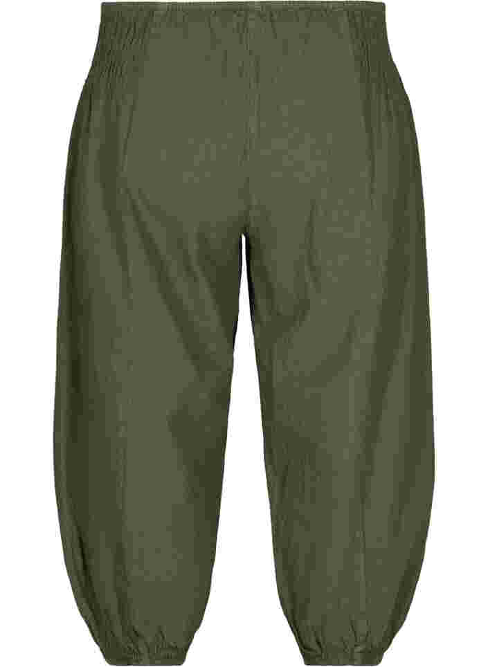 Losse broek met smokwerk, Ivy Green, Packshot image number 1