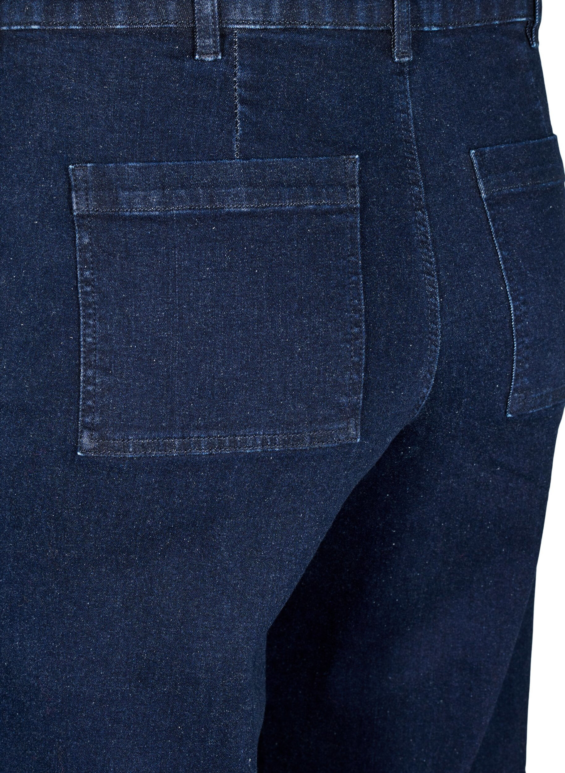 Zizzi Jeans met hoge taille en wijde pijpen, Blauw, Packshot image number 3