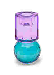 Kristallen kandelaar, Violet/Petrol