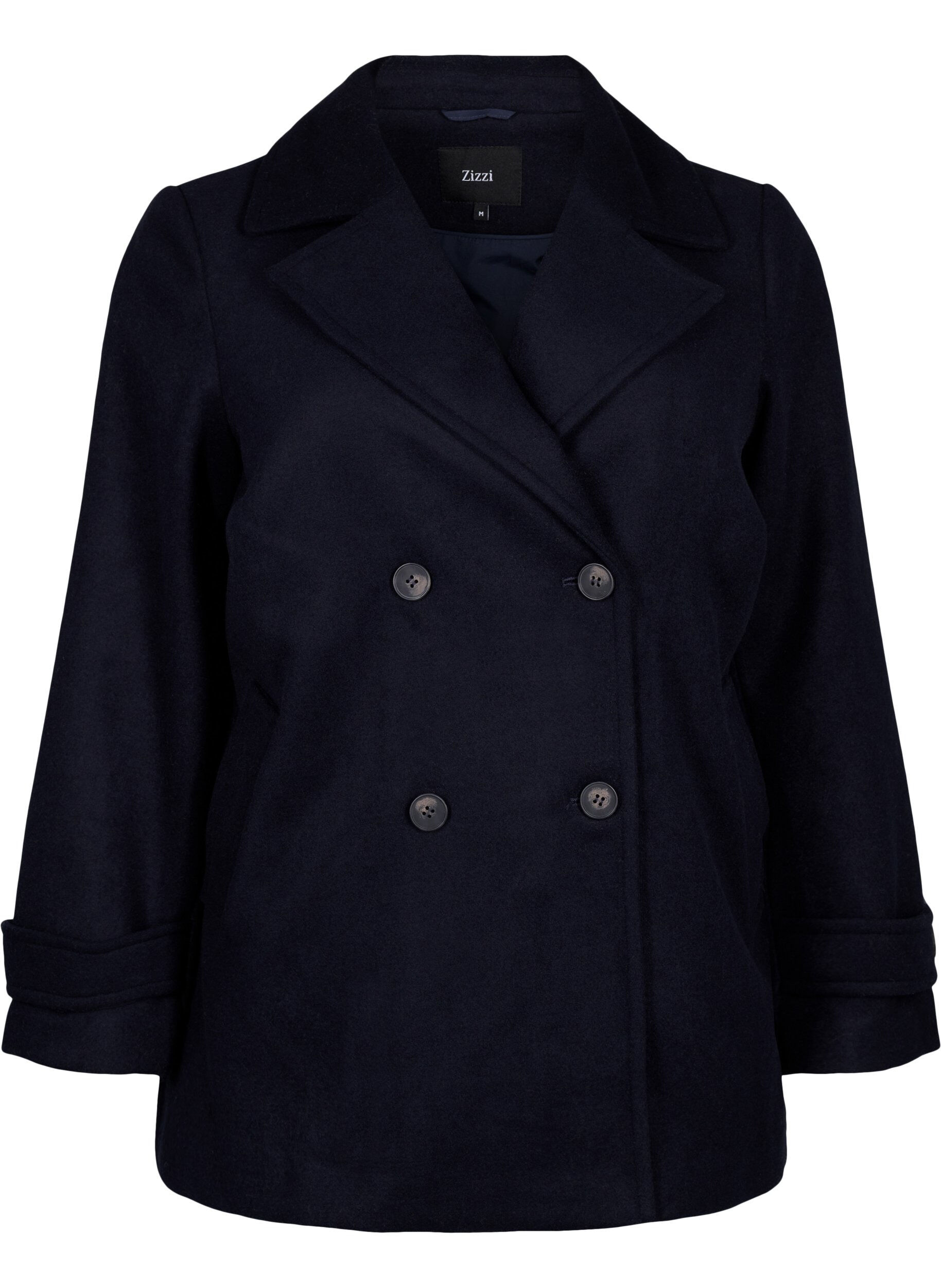 ZizziKorte jas met dubbele knoopsluiting, Blauw, Packshot image number 0