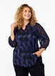 Chiffon blouse met jacquardpatroon, Evening Blue, Model image number 0