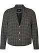 Korte blazer met een geruit patroon, Grijs, Packshot image number 0