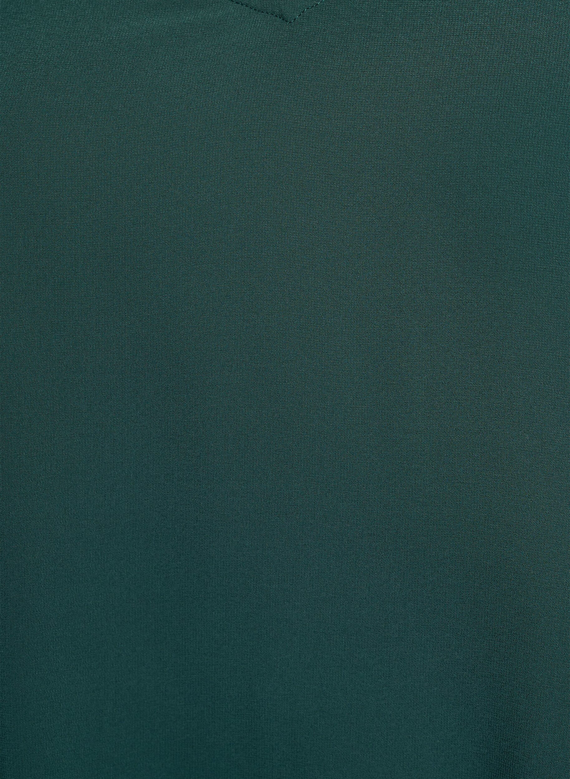 Zizzi Korte chiffon feestjurk met gelaagd effect, Groen, Packshot image number 2