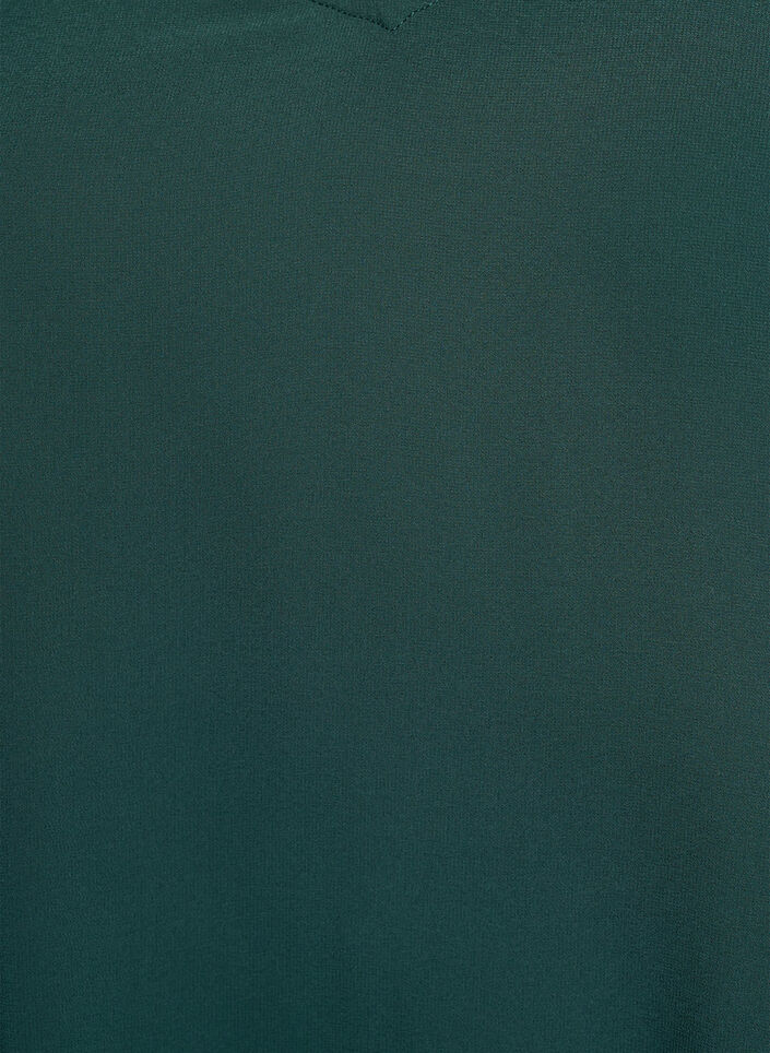 Korte chiffon feestjurk met gelaagd effect, Groen, Packshot image number 2