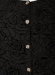 Korte jurk met rozenprint en knopen, Zwart, Packshot image number 2