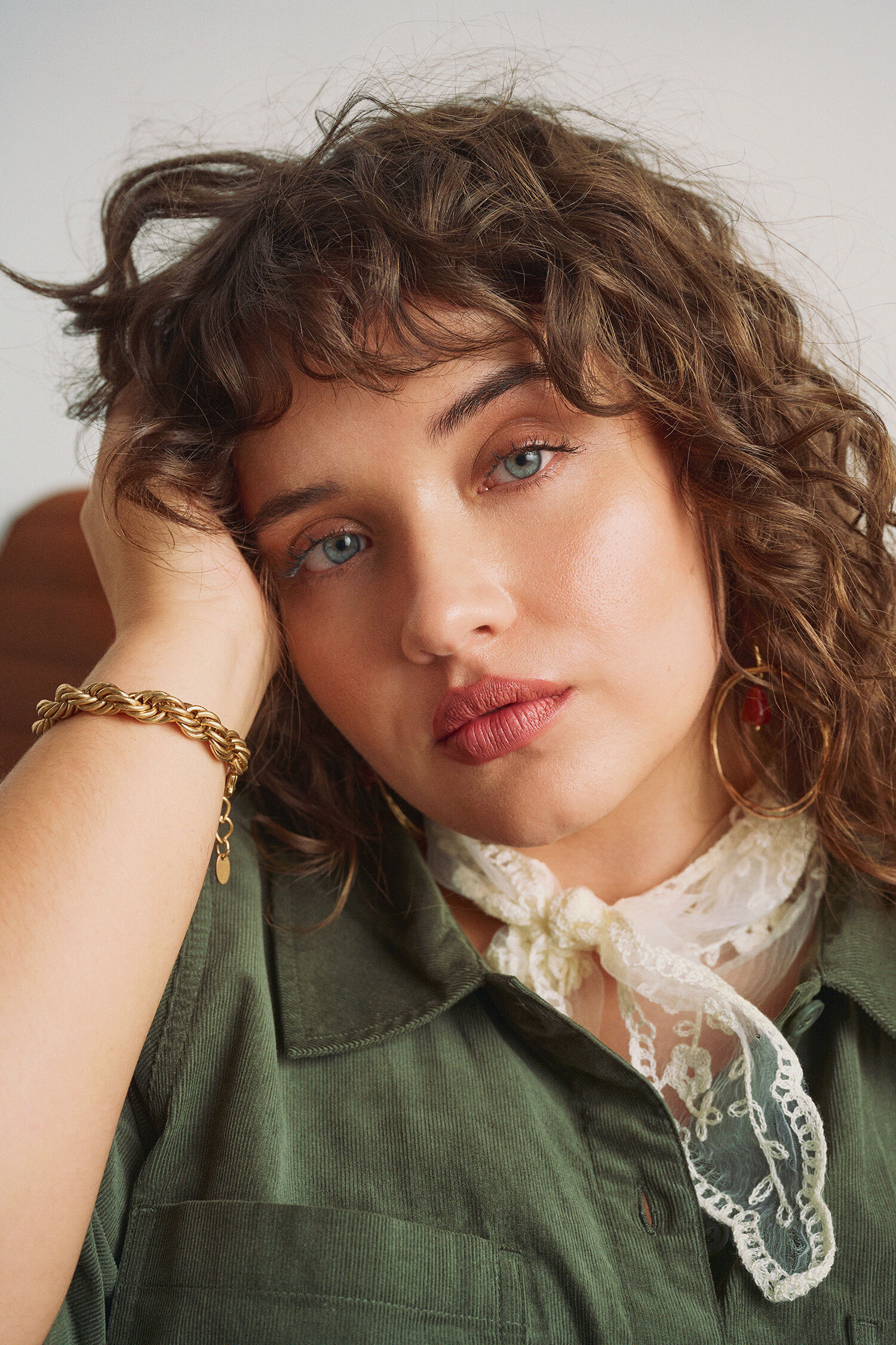 Zizzi Jumpsuit van katoenfluweel, , Model