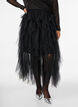 Midirok van tule met elastische tailleband, Zwart, Model image number 2