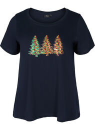 Kerst T-shirt met pailletten, Night Sky
